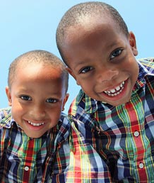 stock photo of two little boys